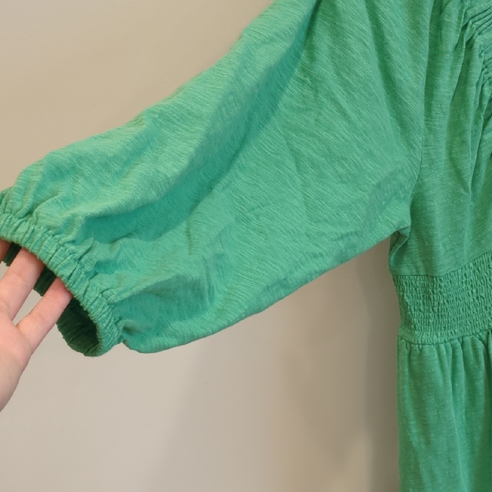 Marine Layer Mint Green Florence Midi Cotton Dress Sz Large Boho Coastal Cottage - Picture 6 of 9